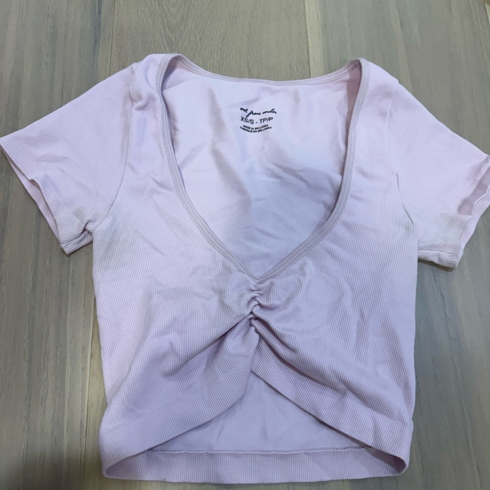 Urban Outfitters Light Purple Twist Crop Top
